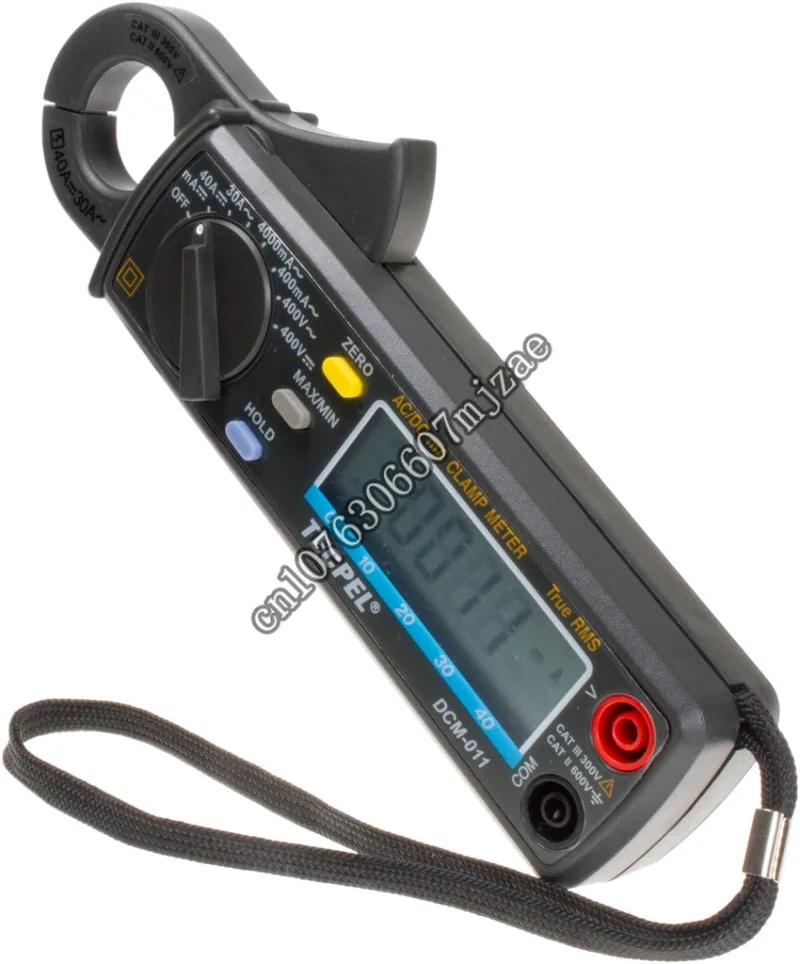 TECPEL DCM-011 Digital Clamp Meter Auto Ranging 30A AC/DC, AC/DC Voltage TRMS DC Microamps