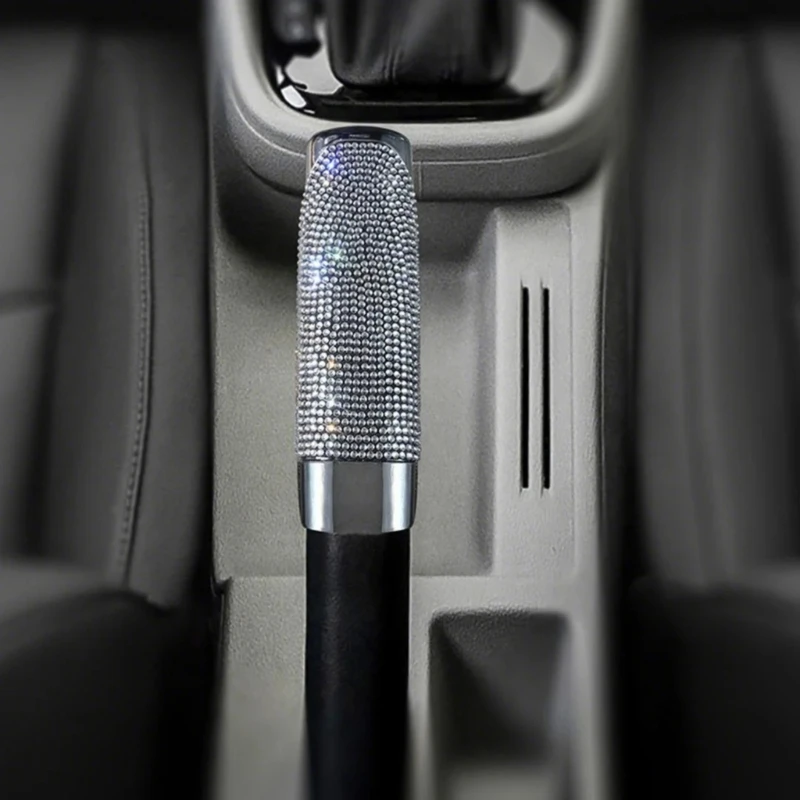 

Universal Glistening for Rhinestone Handbrake Grip Parking Ultra-flashing Handle Lever Cover Girls Ritzy High-end Replacement