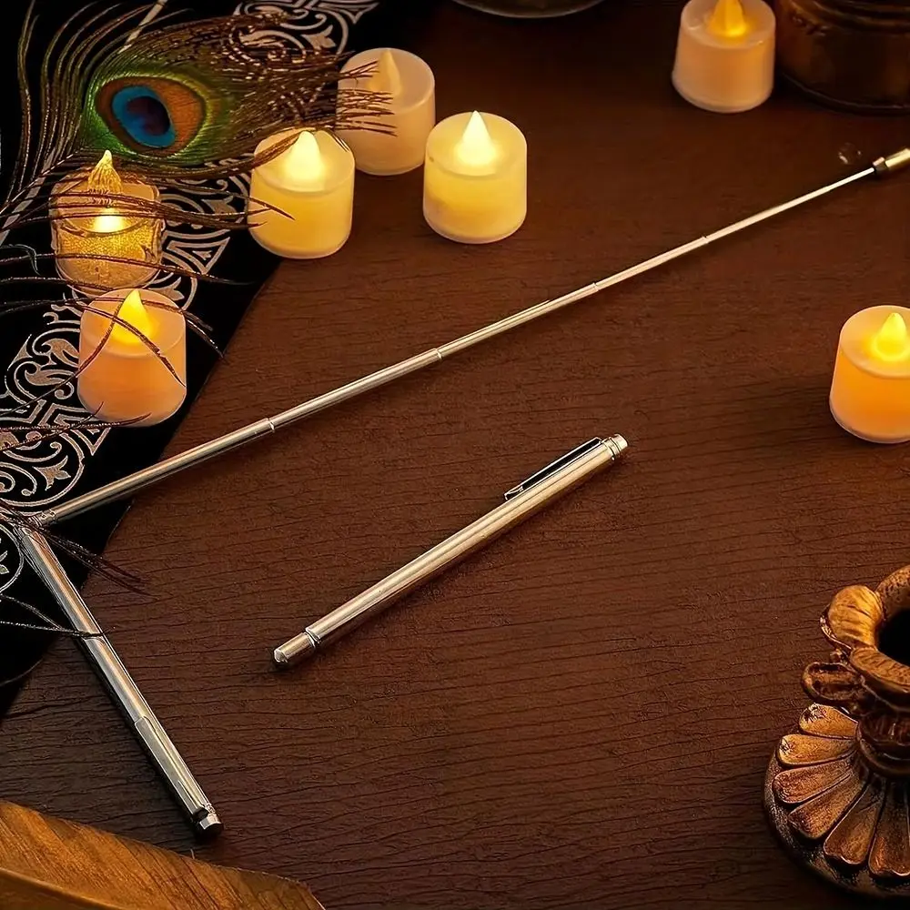 1Pcs Brass Alloy Dowsing Rods Retractable Pen Shape Divining Rods Portable Metal Retractable Detector Rod for Ghost Hunting