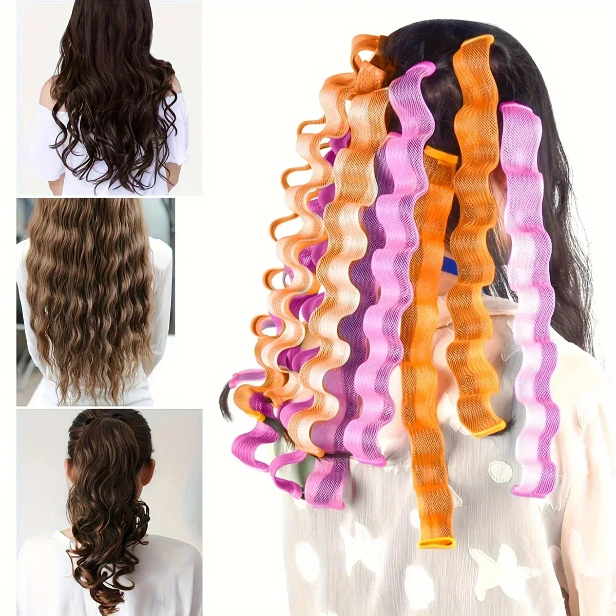 1 Set-Set Magic Hair Curler Heatless Hair Rollers Wave Formers Hairstyle Roller Sticks Curling Hair Styling Tools for Women