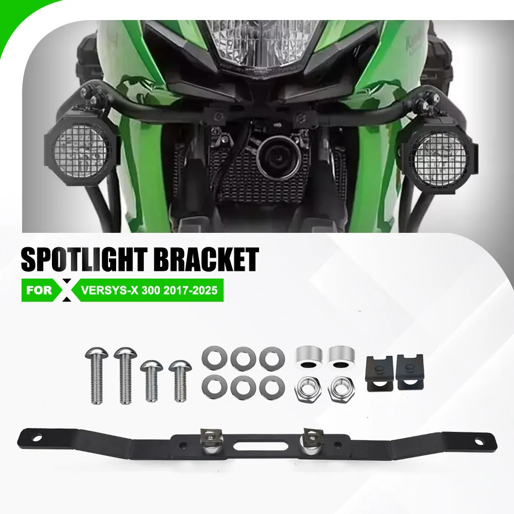 

For Kawasaki Versys-X 300 2017-2023-2024-2025 Motorcycle Steel Auxiliary Light Mounting Bracket Front Pod Light Mount VersysX300