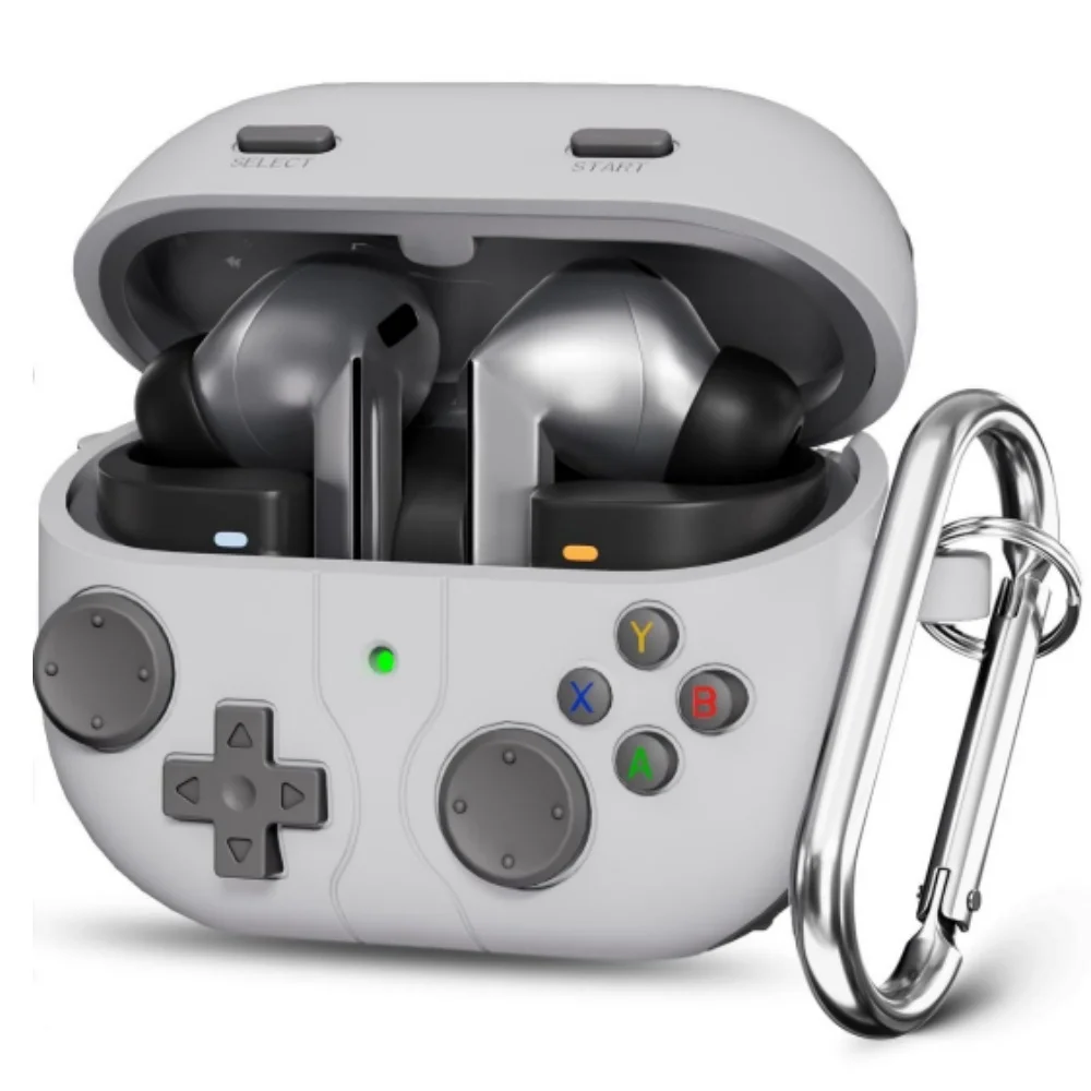 Case For Samsung Galaxy Buds 3 /Buds 3Pro with Cleaner Kit Cute Funny Cartoon Game Design Silicone Protective Case with Keychain