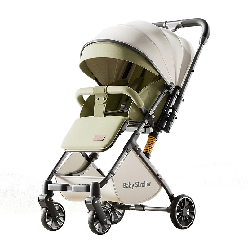 

Lightweight Stroller High Landscape Two-way Baby Pram 0-3 years Old Travel Stroller can sit and lie down Four-wheels Baby Buggy