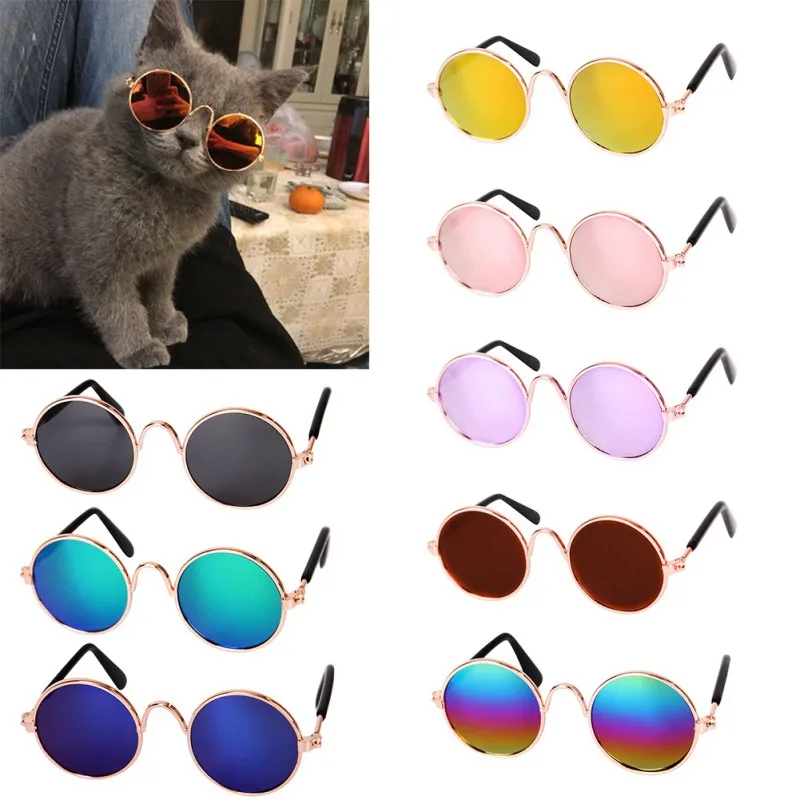 

Multi-Colored Pet Sunglasses Summer Uv Protection Travel Glasses For Dogs/Cats Pet Outdoor Photo Prop Funny Kitten Head Decor