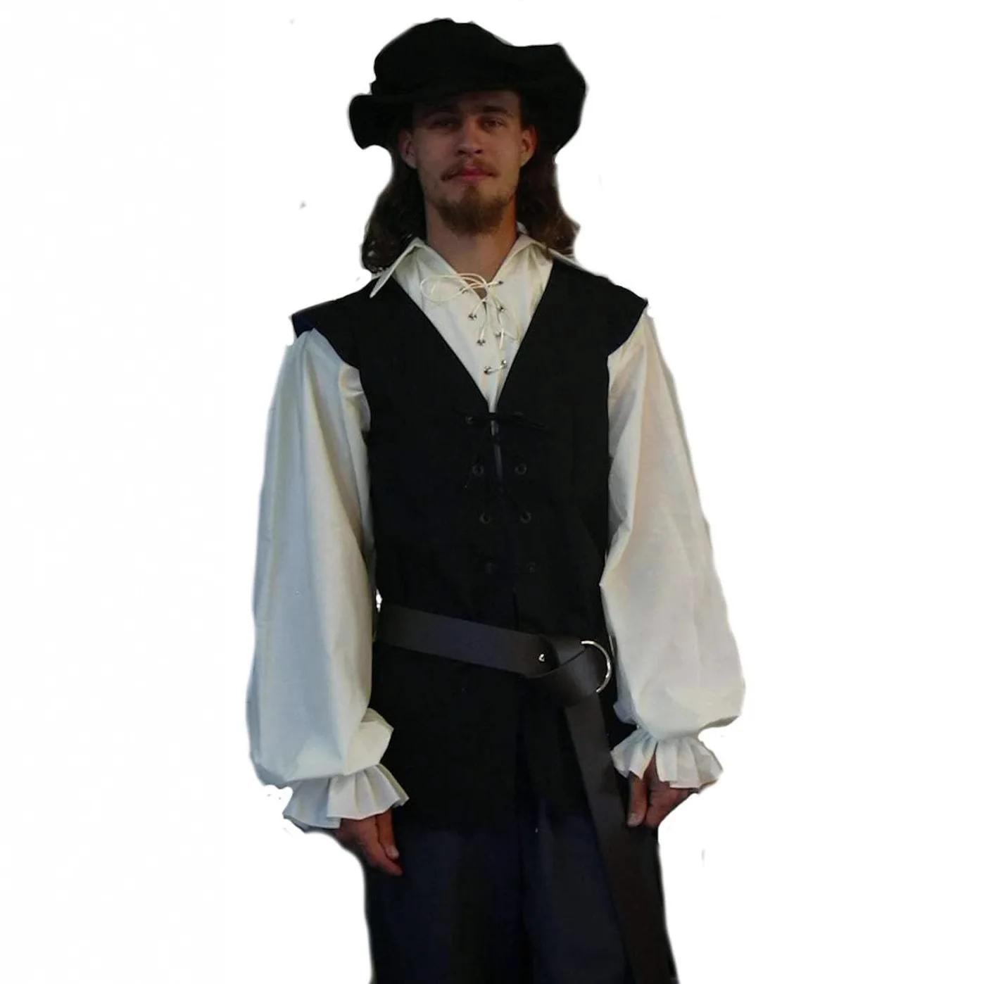 Fashion Vintage Men's Vest Casual Field Velvet Medieval Tooling