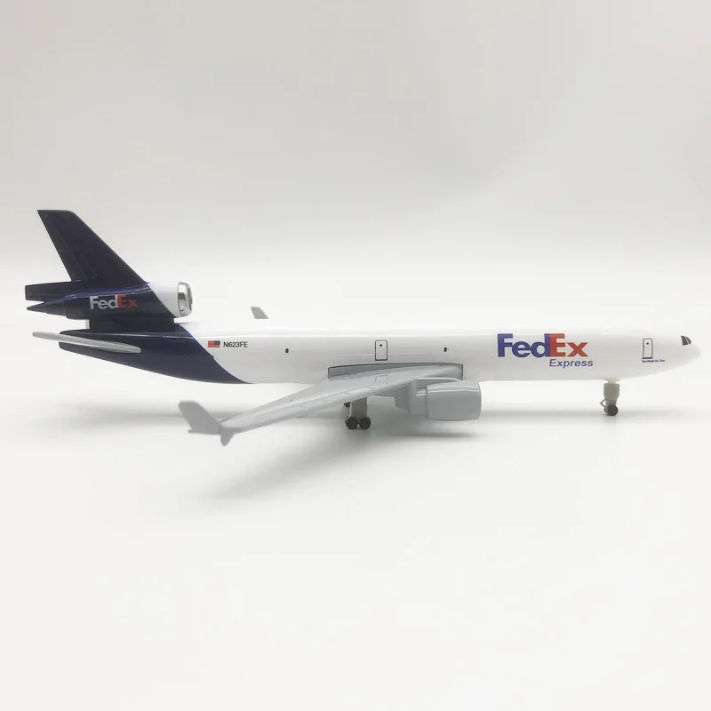 20cm Alloy Metal Air Fedex Express Airlines MD MD-11 Diecast Airplane Model Plane Aircraft With Wheels Landing Gears Aeroplane