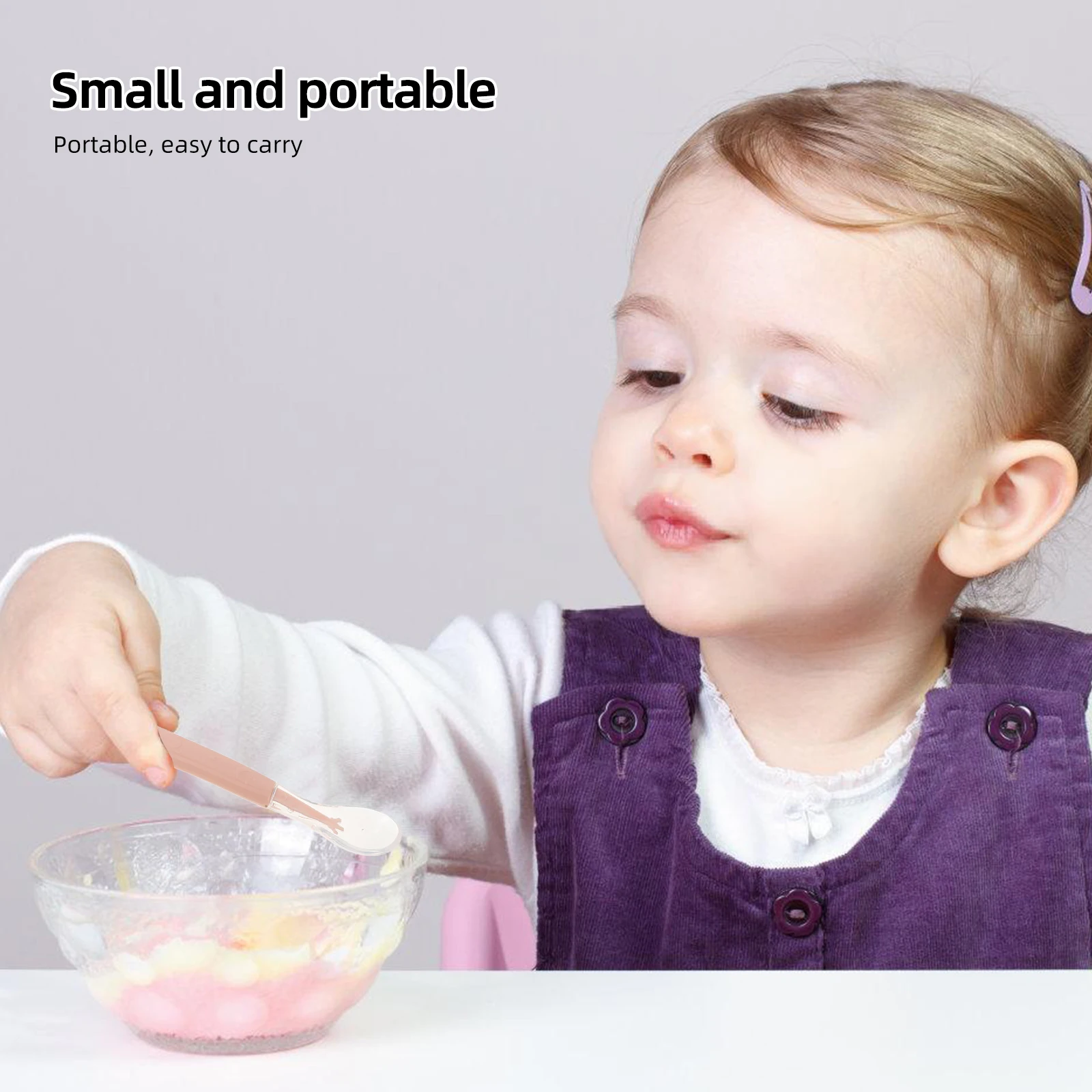 ملعقة كشط أغذية الأطفال من السيليكون أداة تغذية الطين والفاكهة ملعقة مسننة لتقديم الحلوى للرضع #2