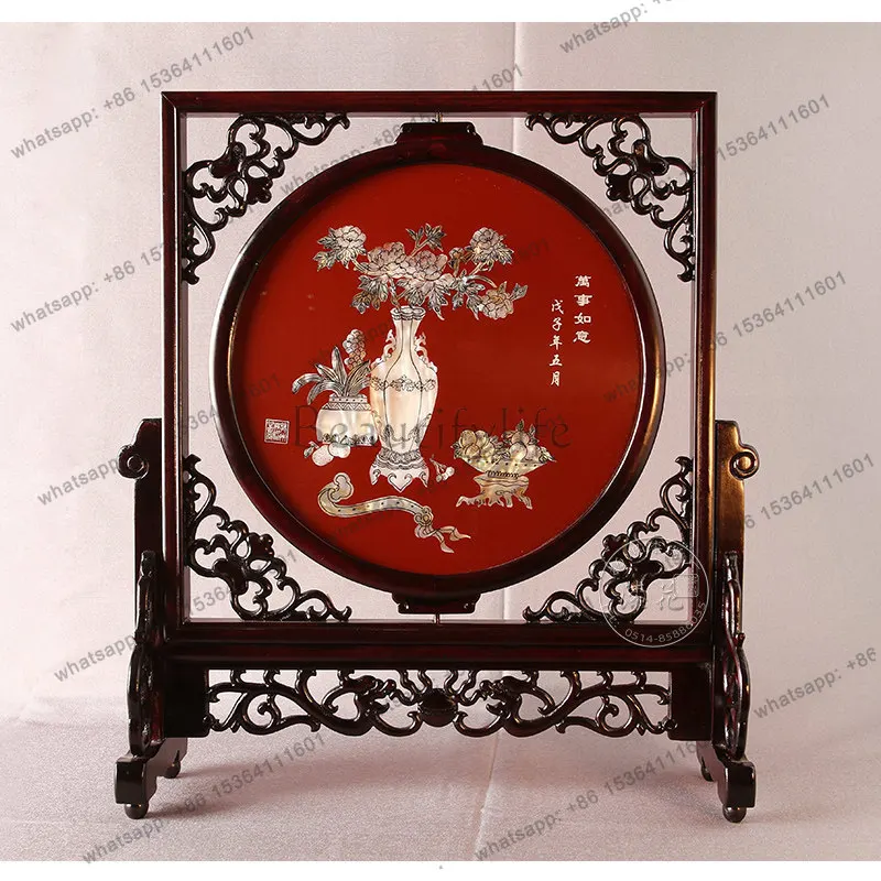 New Chinese-style ornament table screen living room table decoration wedding birthday gift can be customized