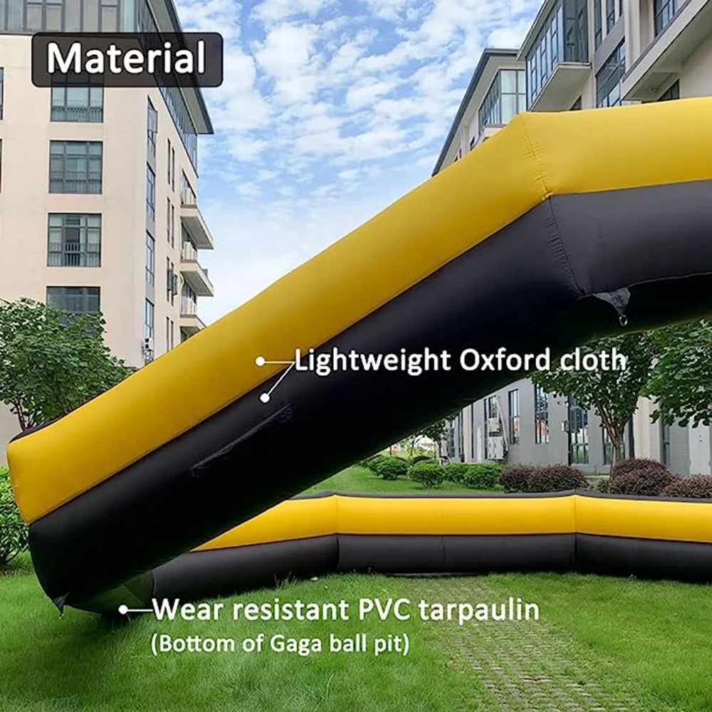 Inflatable Gaga Ball Pit Inflatable Bumper Car Go Kart Track Portable Gaga Game with Blower for Outdoor Indoor Activity