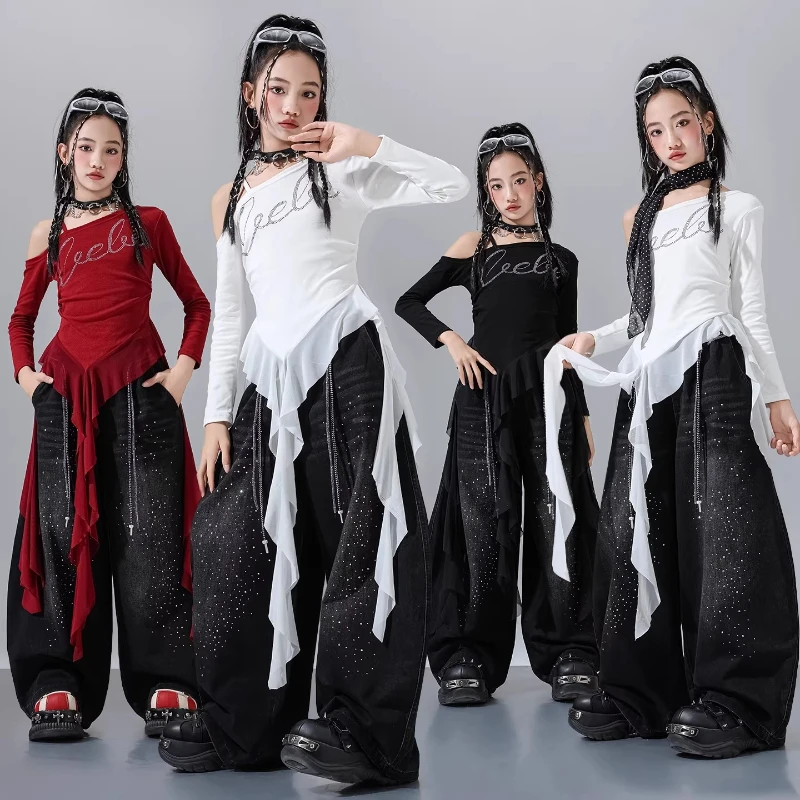 Korean Women's Band Music Festival Jazz Dance Hip Hop and G-Style Rave Wear Fashion Clothing Jazz Dance Clothing
