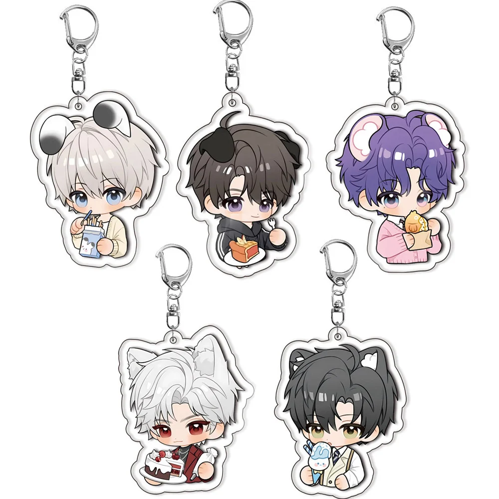 

Angel Elf Ears Game Love and Deepspace Sylus Xavier Zayne Rafayel Ralayo Cosplay Key Chain Acrylic Keychain Figure Pendant Gifts