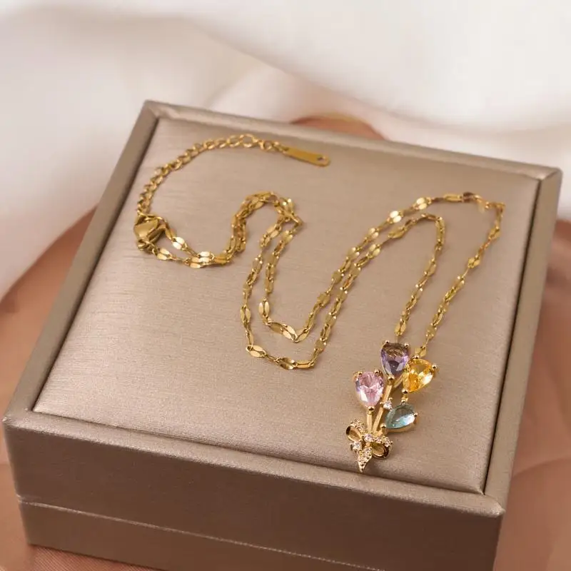 Stainless Steel Balloon Pendant Necklace Suitable For Daily Wear Holidays Birthdays Is The Nice Gift For Family And Friends