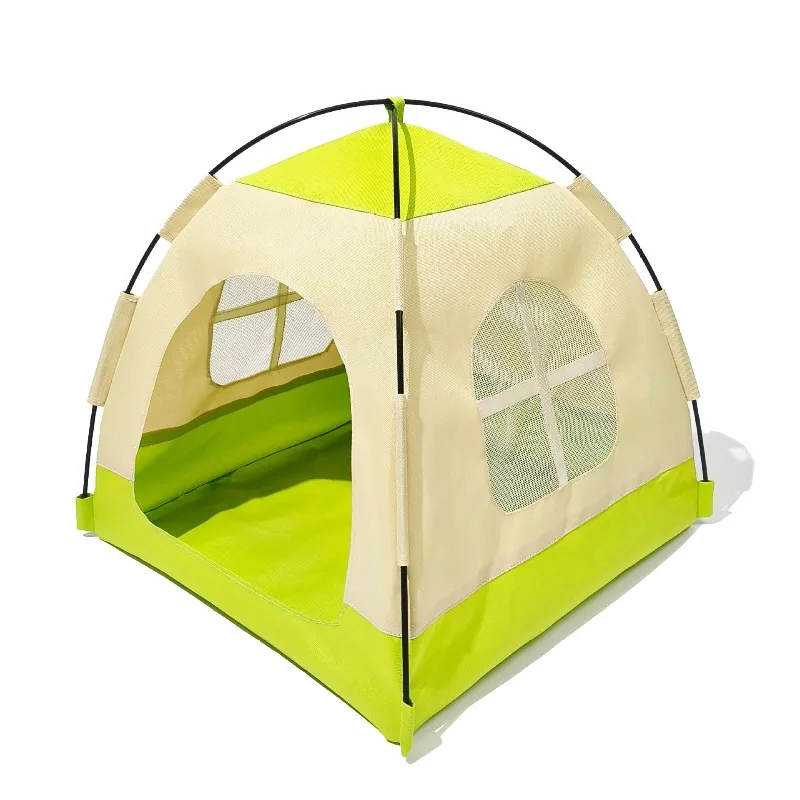 Foldable Cat House Pet Tent Breathable Screen Window Portable Dogs Tent Semi Enclosed Pet Nest Outdoor Travel Pet Furniture - view 5