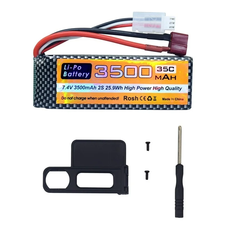 Upgrade 2S 35C 3500mAh 7.4V Lipo Battery For MJX Hyper Go H16P H16E H16GT H16BM H16PL 14301 14302 14209 14210 With T Plug