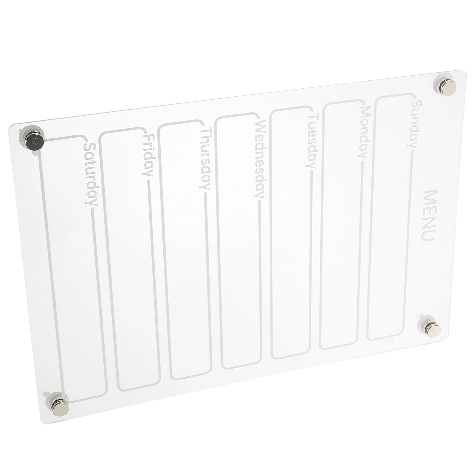 

Magnetic Note Board Planner Planning Weekly Menu for Kitchen Acrylic Schedule Memo Fridge