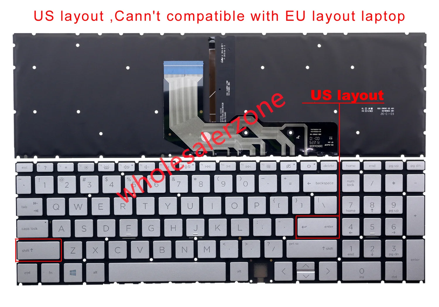 لوحة مفاتيح جديدة بإضاءة خلفية لسلسلة HP ENVY 17-CG 17-CGxxxx 17-CG0019NR 17-CG1029NR 17-CG0010CA 17-CG0008CA 17T-CG000l 17-cg1656ng #2