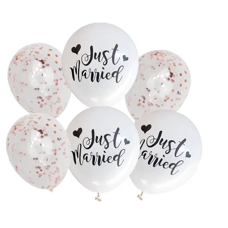 9pcs/bag 10inch White Mr. Mrs. Just Married Wedding Latex Balloons Helium/Air Engagement Party Decorations