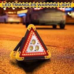 Emergency Rechargeable LED Triangles Warning Lights for Cars, Signal Light with USB for Vehicle Truck Accident Repairing Hazard