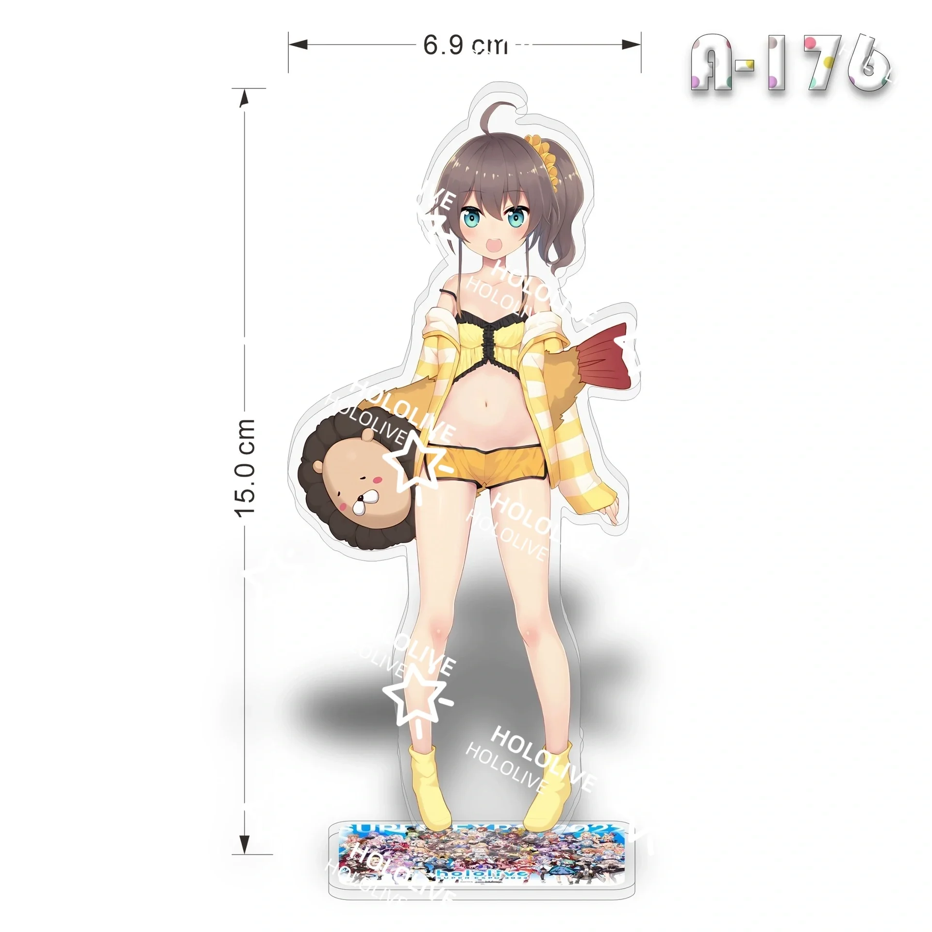 Anime Acrylic Figure Stand Model Desk Decor Ornament Cartoon Darknesss Hololive Inugami Korone Keychain Fans Gift view 2