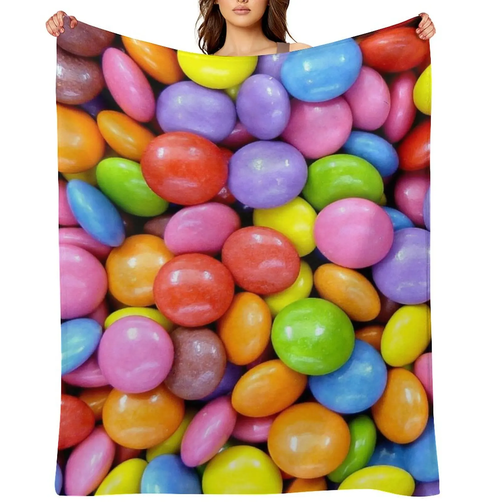 

Smarties Throw Blanket Blankets For Sofas Sleeping Bag For Baby Soft Plaid Blankets