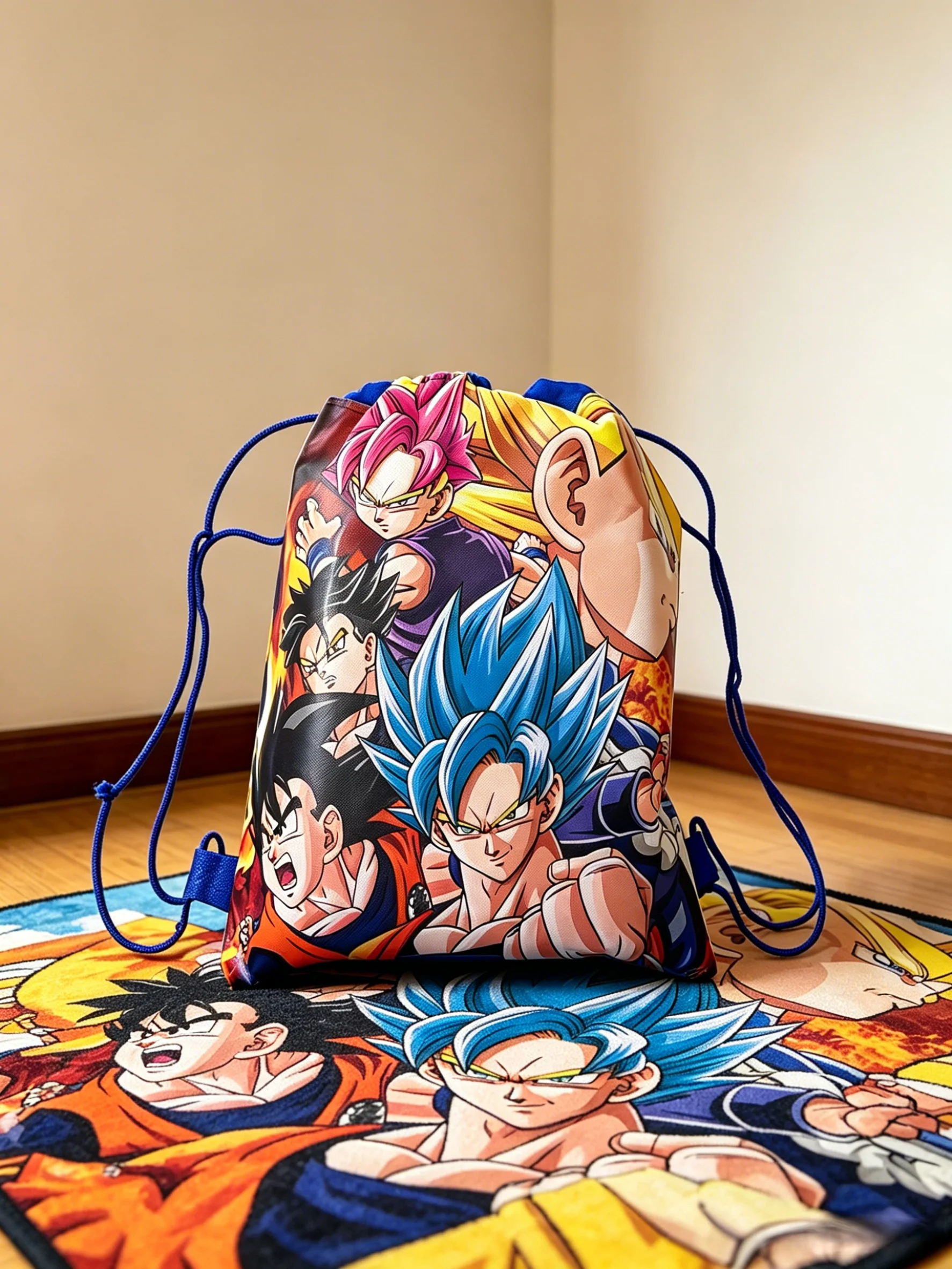 1/5/8/10/24/pcs Bolsa de regalo con patrón de mochila de tela no tejida de Dragon Ball, bonita bolsa de compras, mochila con cordón para fiesta temática, regalo de cumpleaños