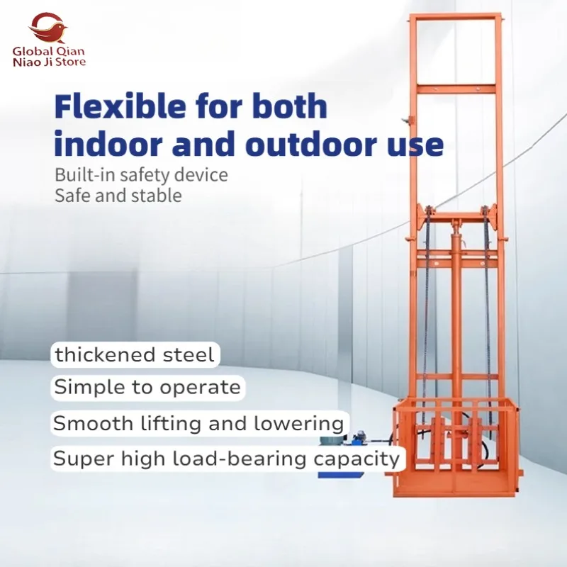 Small Simple Electric Hydraulic Freight Lift Lifting Platform Household Elevator Hoist for Business Use