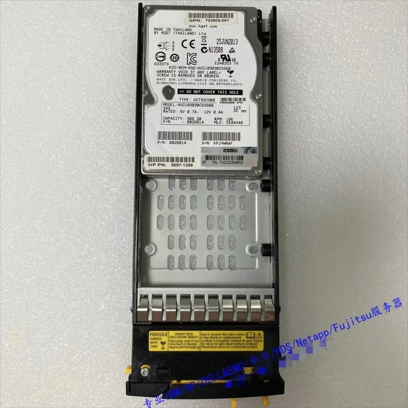 

697389 -001 900G 10K SAS 2.5 QR496A 3PAR Storage Hard Drive with Test Used