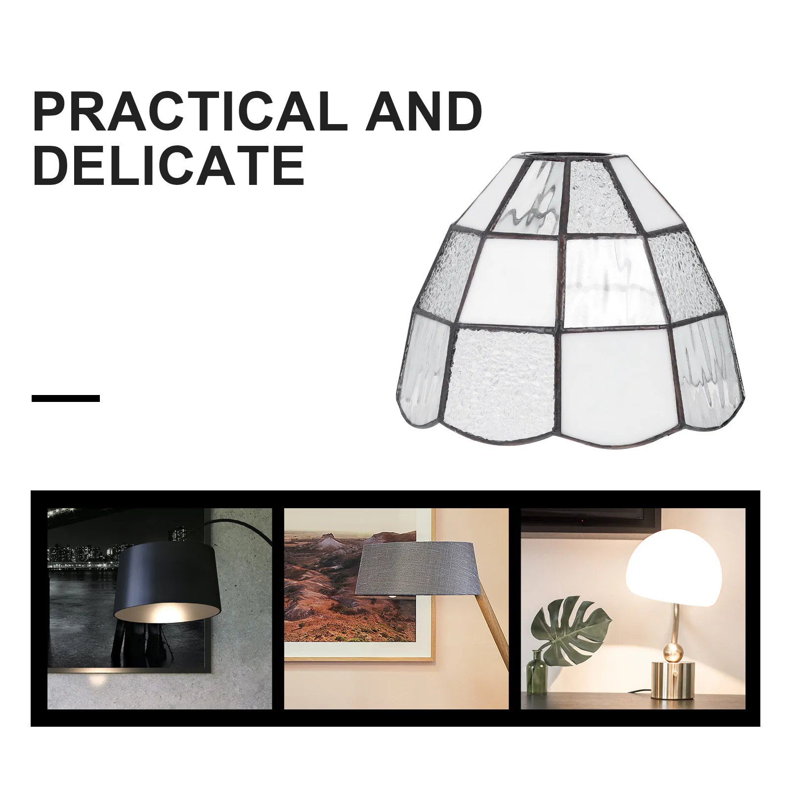 Glass Lamp Shade for Droplight – Modern Simple Home Decor Lighting Fixture, Warm Diffused Light