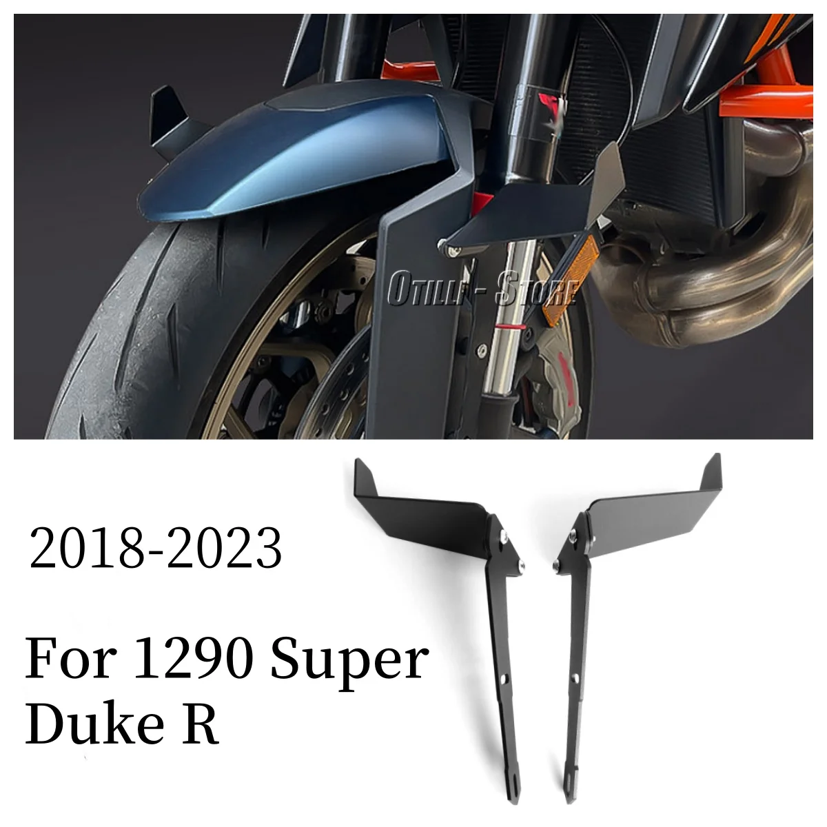 

Для 1290 Superduke Super Duke R 2018-2023 мотоциклетные спойлеры с прижимной силой, аэродинамическое боковое крыло, переднее крыло, фиксированные крылья