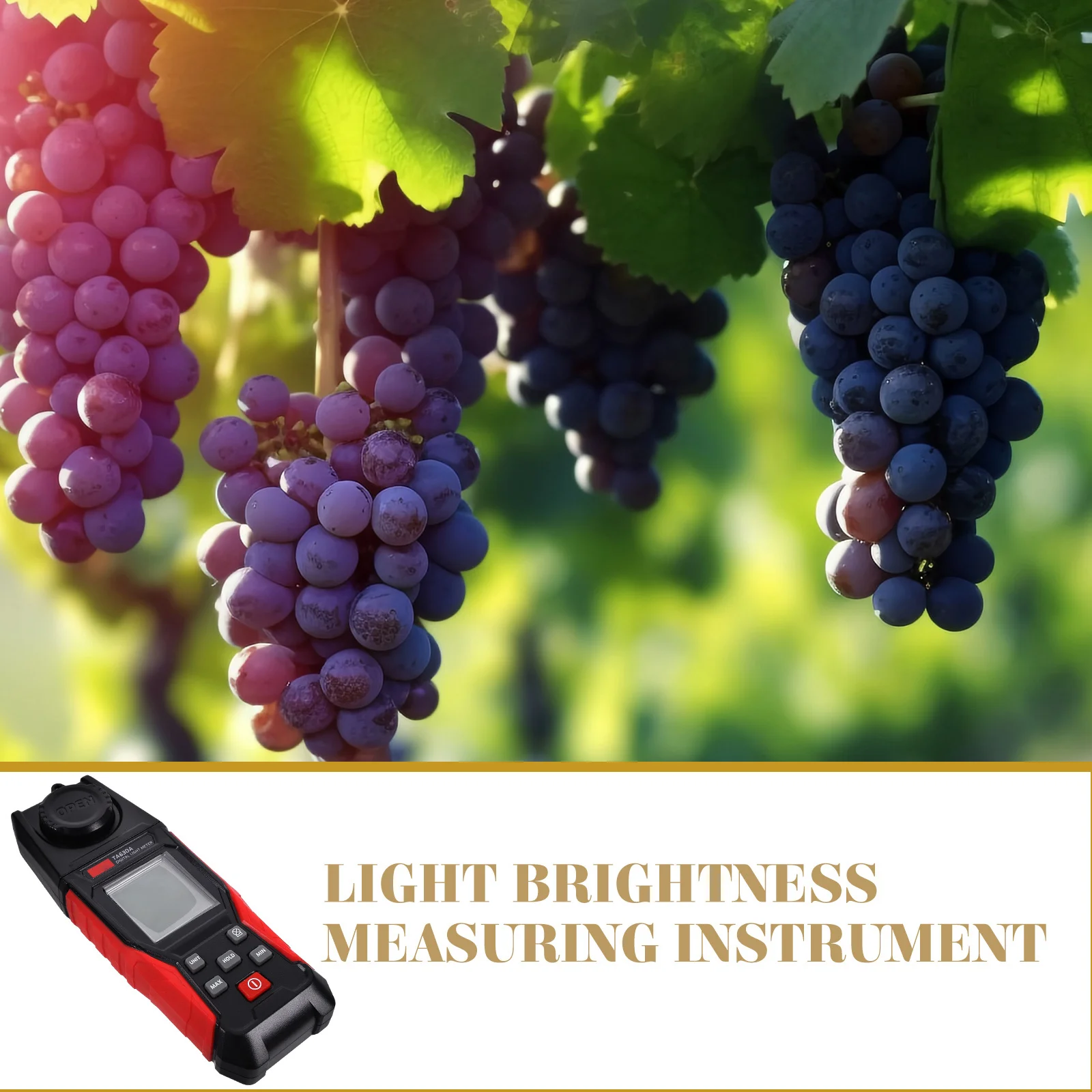 

Lux Meter Digital Photometer High Precision Portable Light Measure Equipment LCD Display Handheld Recording Back Bracket