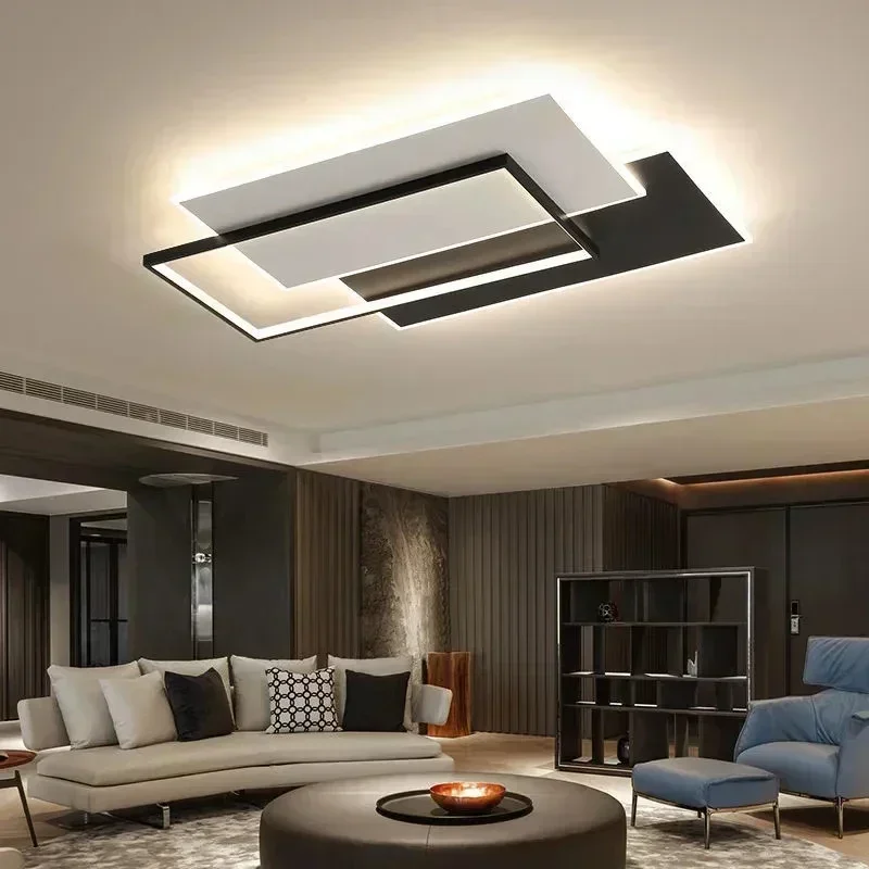 Simple Round Square Home New Modern LED Chandelier Dimming Lights Living Dining Room Kitchen Bedroom Hall Lamps Indoor Lighting