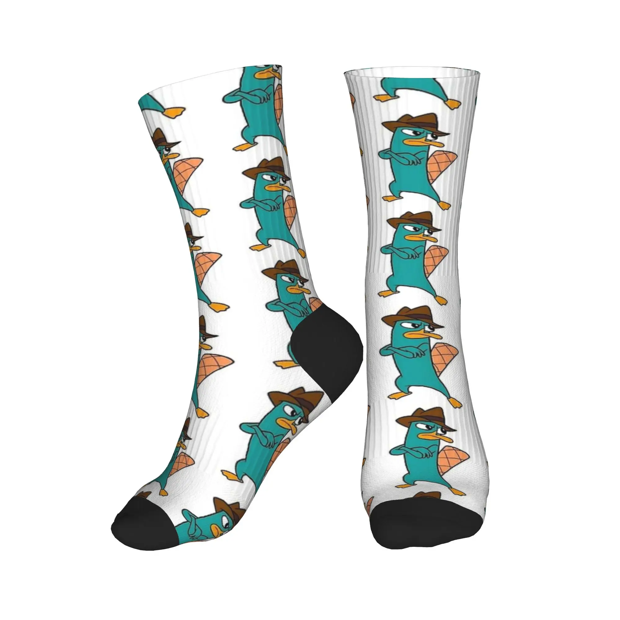 بيري خلد الماء الكرتون بطة الجوارب جوارب مضحكة الربيع المضادة للانزلاق الرجال الجوارب مريحة الرسم الجري جوارب رياضية