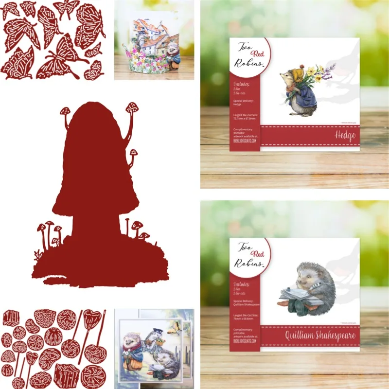 Mush Shrew Postman Prickles Hedge Metal Cutting Dies for DIY Scrap Booking Crafts Dies Cut Stencils Maker Photo Album Template