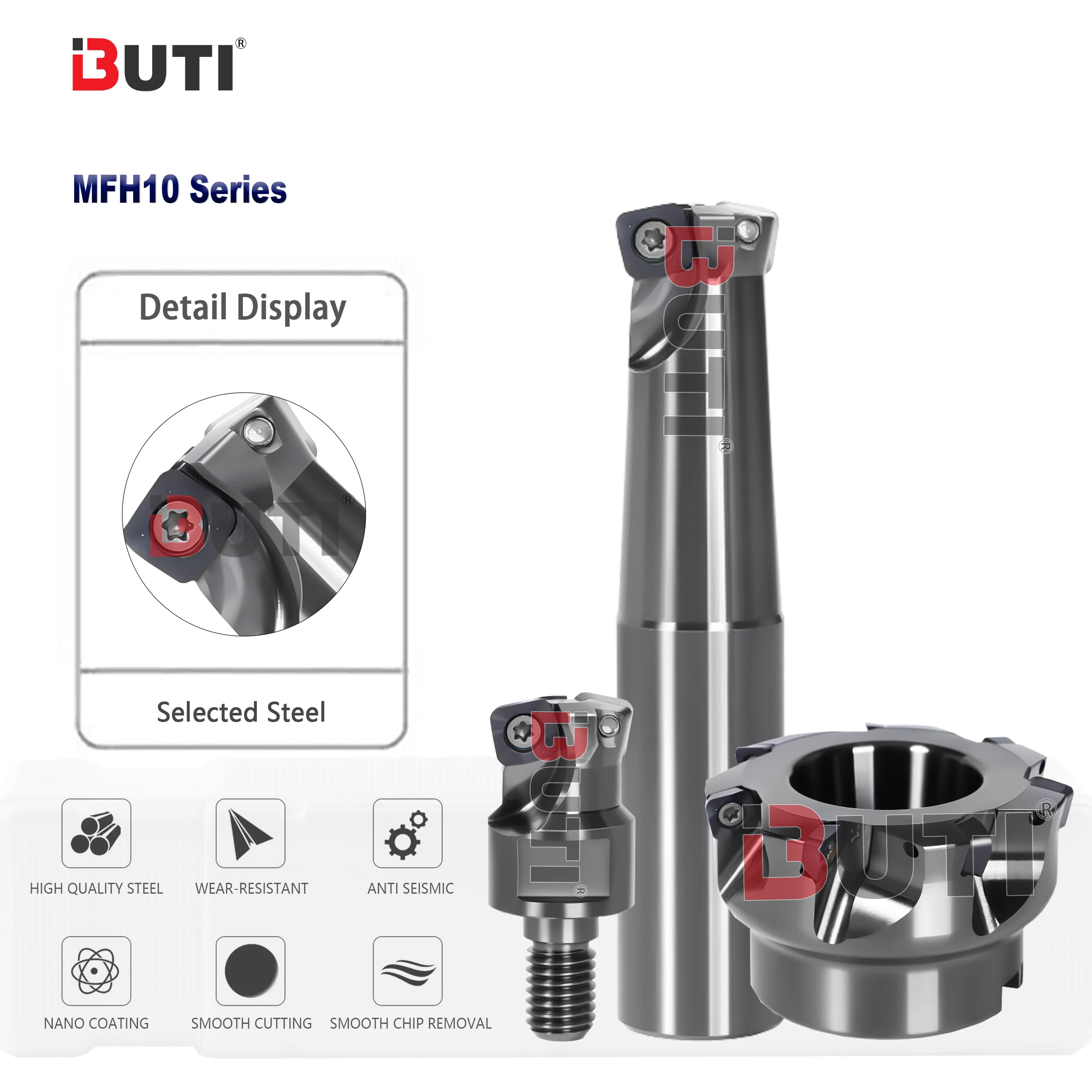 

MFH10 Быстрая фреза вперед к фрезу Эффективное грубое открытие и сейсмическое сопротивление SOMT10 Токарный станок с ЧПУ Фреза Вставные инструменты