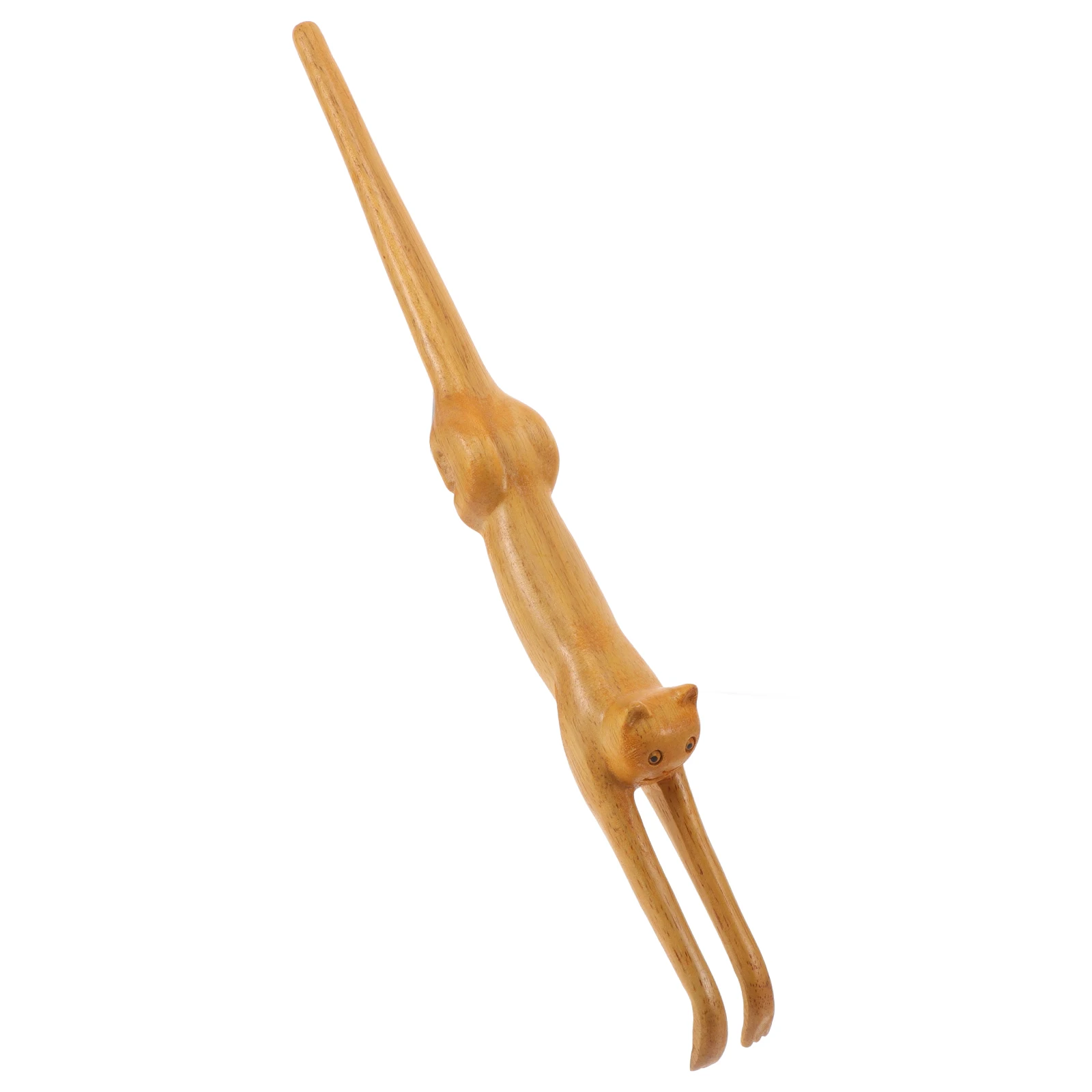

Funny Cat Shaped Long Handle Wooden Scratcher Bamboo Itch Relief Tool For Adults Back Massage Tool Novelty Design