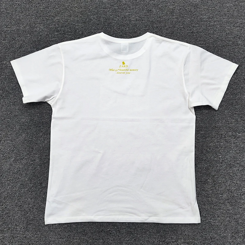 تي شيرت صيفي قطني بأكمام قصيرة مع طباعة توقيع ألبوم الذكرى السنوية الخامسة والعشرين لفرقة ZARD، تصميم عصري برقبة مستديرة وقصة...