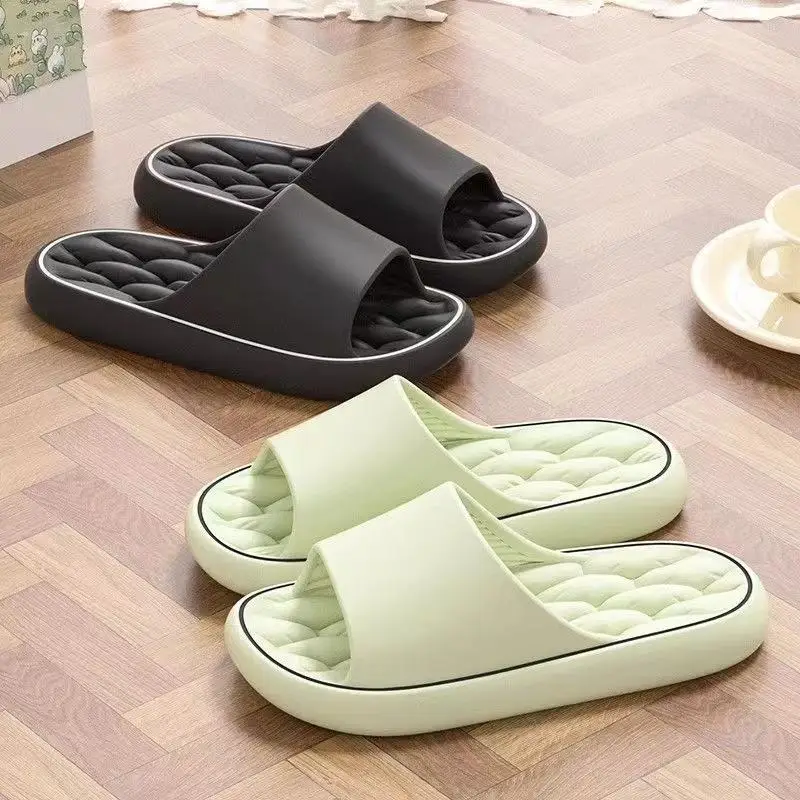 

Super Light Soft Slippers Simple Fashion Slides EVA Elastic Shoes Colorful Sneakers In Door Bathroom Flip Flops