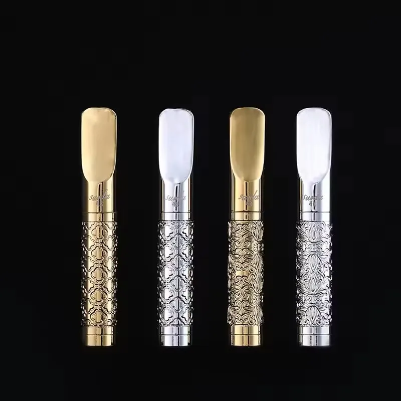 Alloy Universal Size Cigarette Mouthpiece Gold Silver Engraved Portable Smoking Users Premium Stylish - view 2