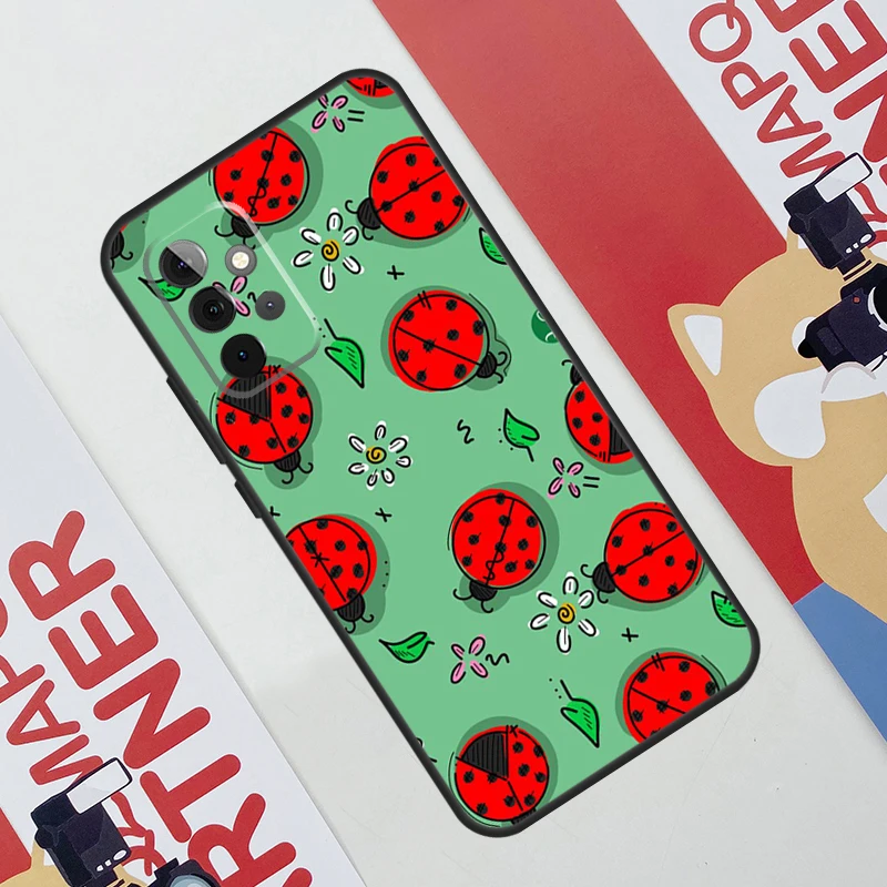 Ladybug Beetle Funda For Samsung Galaxy A14 A24 A34 A54 A51 A71 A13 A23 A33 A53 A12 A22 A32 A42 A52 Case