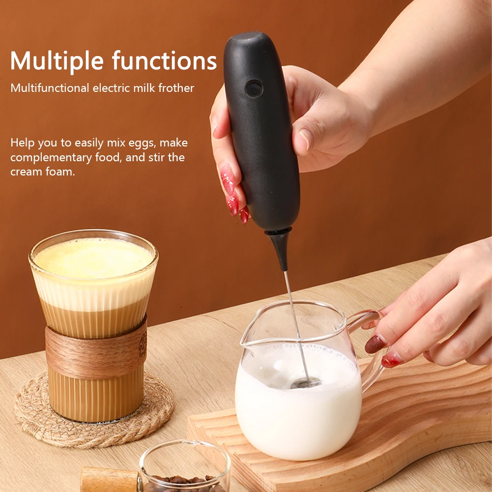 Stainless Steel Electric Egg Beate, Household Milk Coffee Frother, Handheld Automatic Blender, Automatic Cooking Accessories