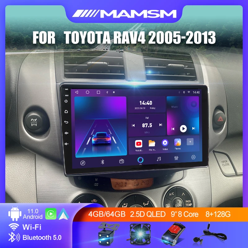 

Android 12 Car Radio For Toyota RAV4 RAV 4 2005 - 2013 Multimedia Video Player 4G GPS Carplay Autoradio Player 8+128G Head Unit