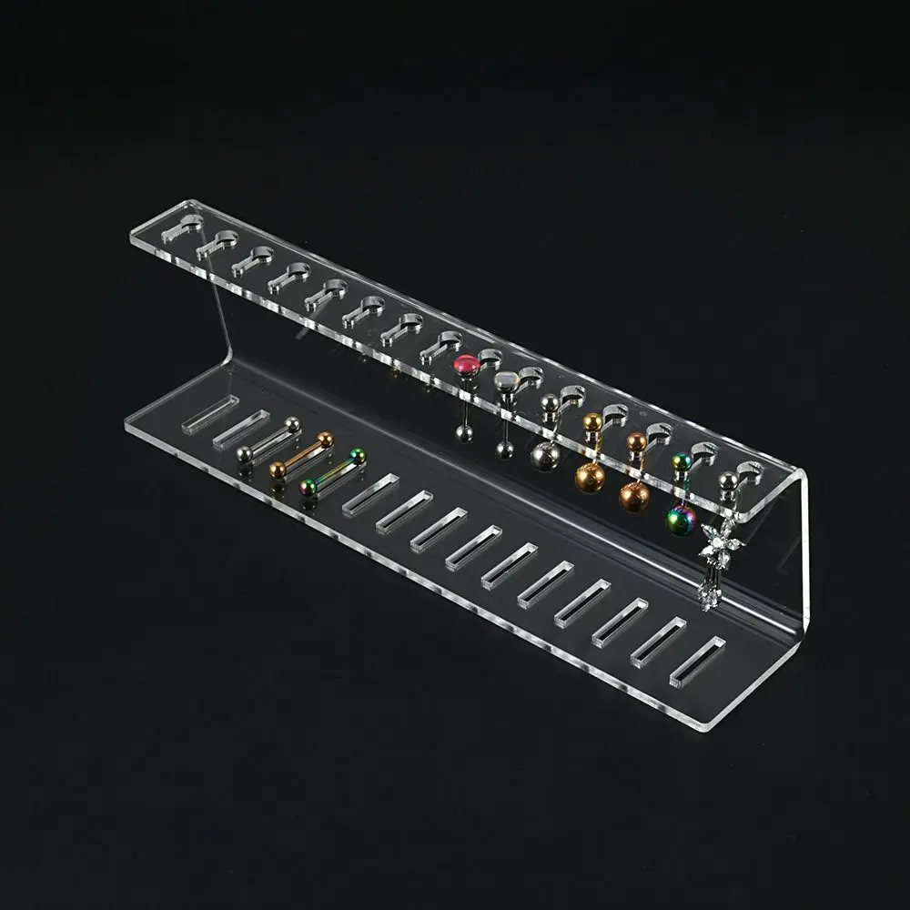 Piercing Polish Rack 2-7 Tiers Jewelry Display Rack Body Piercing Jewelry Display Nipple Ring Storage Frame Earring Stand