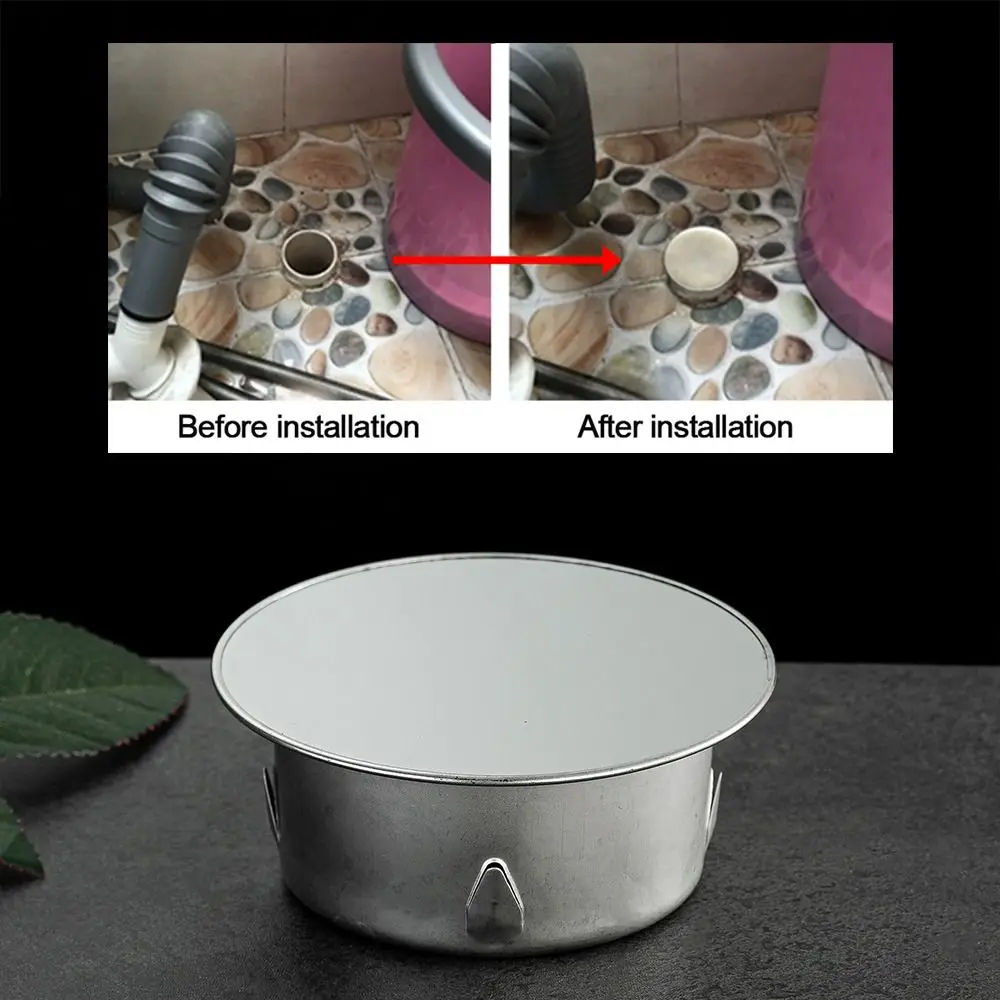 Tutup Pipa Saluran Pembuangan Baja Tahan Karat Tipe Sisipan Penutup Penyegel Anti-bau Anti-pemblokiran Pencegahan Serangga 50-150Mm Tutup Pipa Hujan