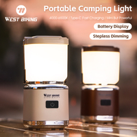 WEST BIKING Portable Camping Light Mosquito Repellent Outdoor Tent Light Unlimited Dimming Long Endurance Charging Camping Light