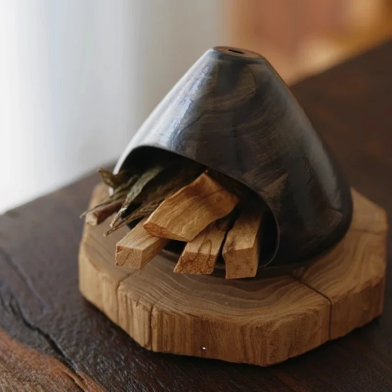 

Small fireplace aromatherapy, ceramic incense tray tray holder