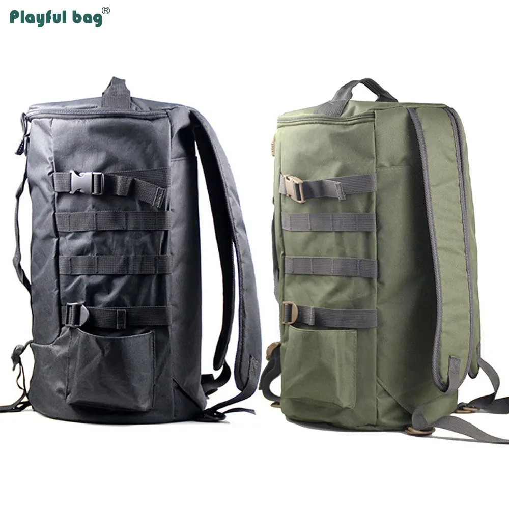 Cylinder Outdoor Fishing Tackle Bag Multifunctional Fishing Rod Carry Backpack Leisure Sports Gear Lure AVA263