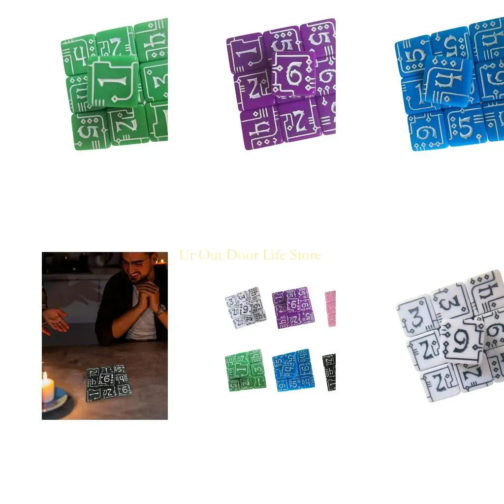 

77UF High Clear Acrylic Mechanical Dices with Smooth Luxurious Tabletops Dices for Board Game and Teaching Tool