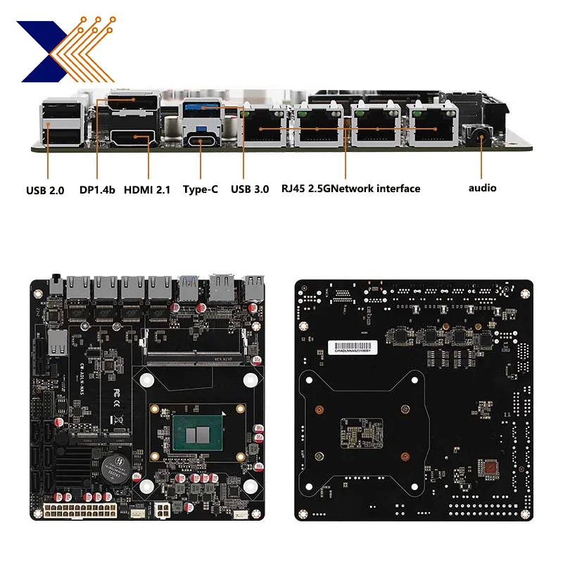 CWWK N100/i3-N305 six-bay NAS monster board 2*M.2 NVMe 6*SATA3.0 4*Intel 2.5G Ethernet ports HDMI+DP 4K@60HZ ITX motherboard
