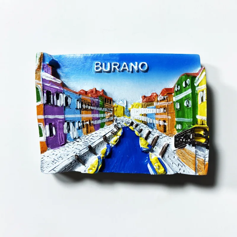 

Italy Venice Burano Fridge Magnets Limone Piemonte Travelling Souvenirs Birthday Christmas Gifts Photo Wall Magnetic Stickers