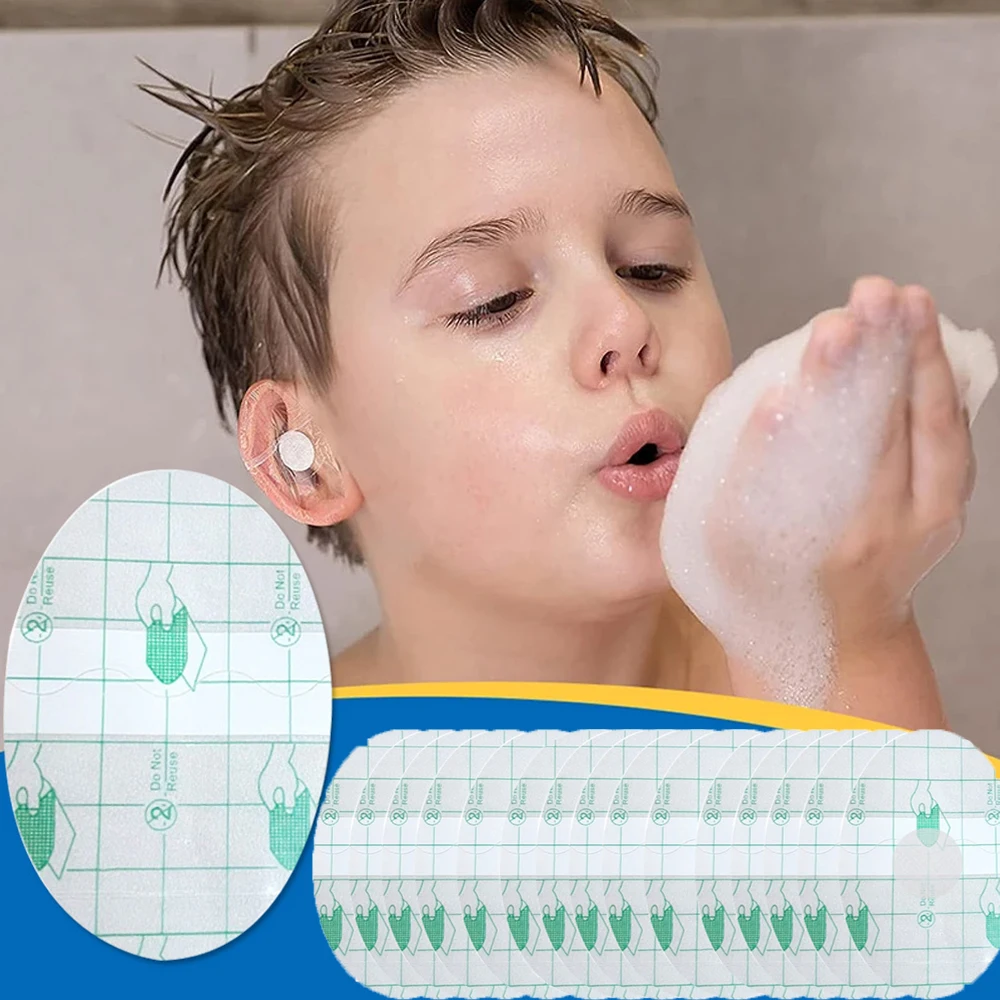 

Disposable Waterproof Ear Stickers Ear Protector for Baby Kids Adults Swimming Cover Plastic Ear Paste Swimming Cover Caps